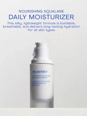 NIB THE OUTSET nourishing squalene moisturizer